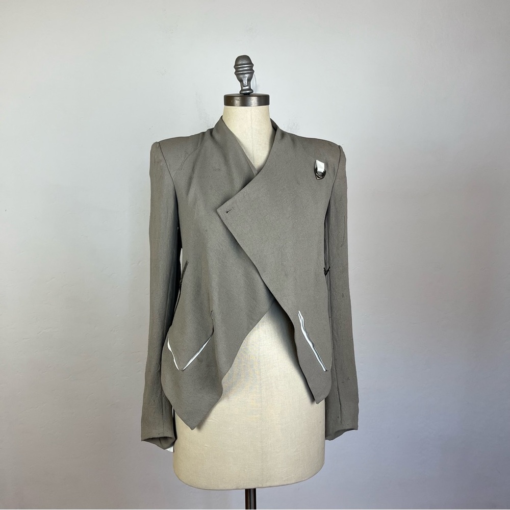 Helmut Lang Gray Asymmetrical Jacket